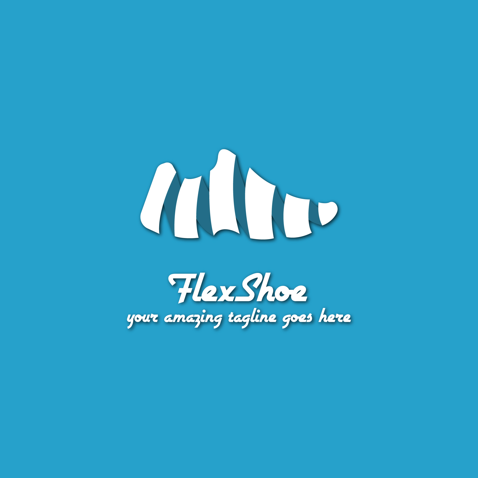 Blue Shoe Logo Design - The Great India Shop