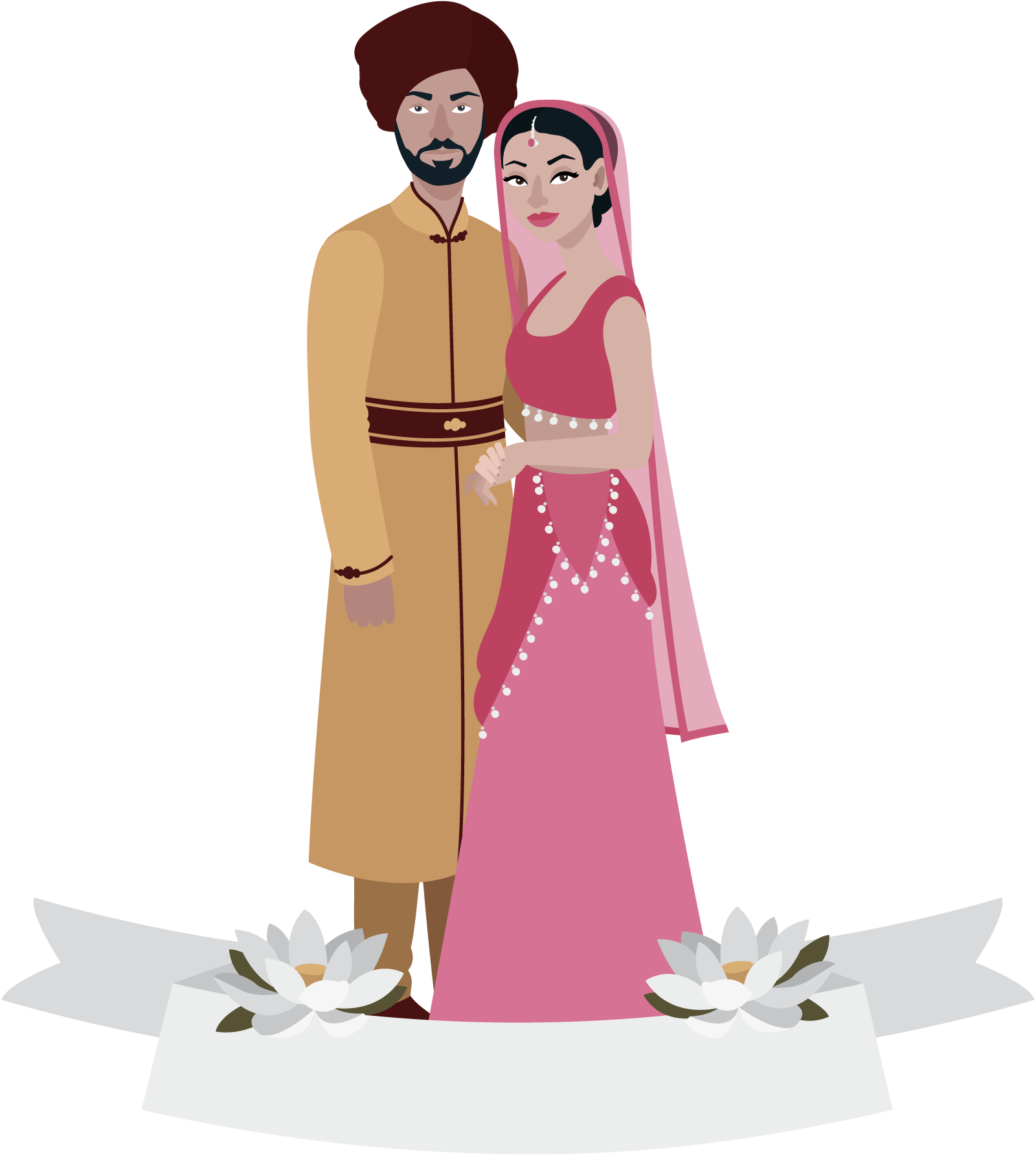 Beautiful Indian Couple Wedding Clipart Png The Great India Shop 