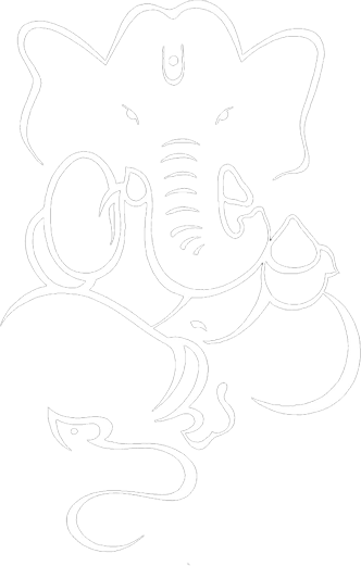 Indian elephant deity ganesh at black diwali celebration in flat style on  white isolated background. Design for modern decor, textile, hindi  celebration pattern, tattoo, banner, print. Vector Stock Vector | Adobe  Stock