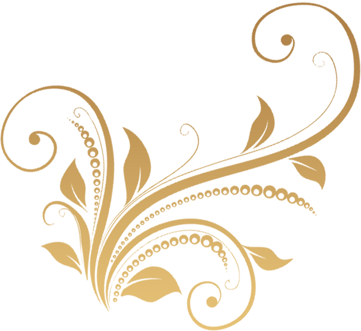 Golden Floral Leaf Swirl Vector Design Element-PNG – The Great India Shop